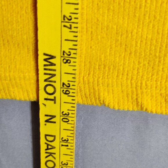 Zero Fahrenheit thick winter fleece sweater men's size L yellow with dark blue - Picture 12 of 12